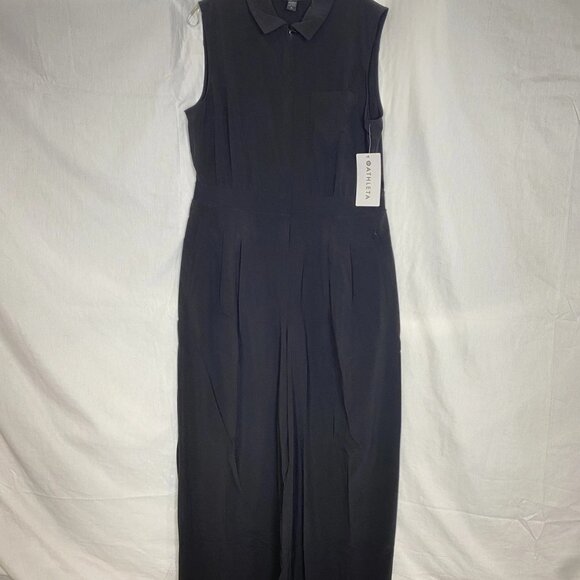 Athleta Women's Brooklyn Heights Wide Leg Jumpsuit – Size 16 – Black - Picture 1 of 13